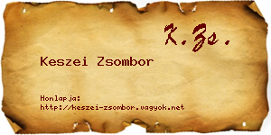 Keszei Zsombor névjegykártya